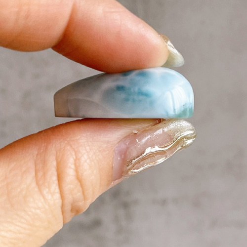 愛と平和の石【ラリマー】ドロップ型（8.2g）鉱物 天然石 世界三大 