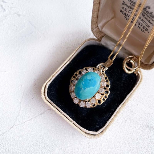 天然ターコイズ 特製チェーン ネックレス ターコイズストーン 天然ターコイズ 特製チェーン ネックレス ターコイズストーン