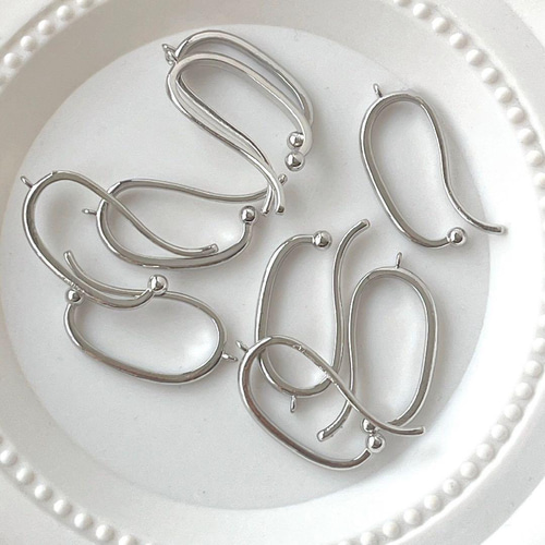 人気 シルバーフィルド イヤーカフ カン付き 2ペア4個 ハンドメイド