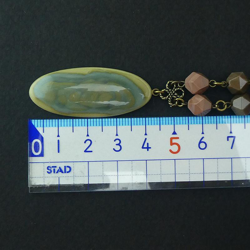 天然石ネックレス「インペリアルジャスパー -5.」　秋色  天然石　ペンダントネックレス　レア石　一点もの