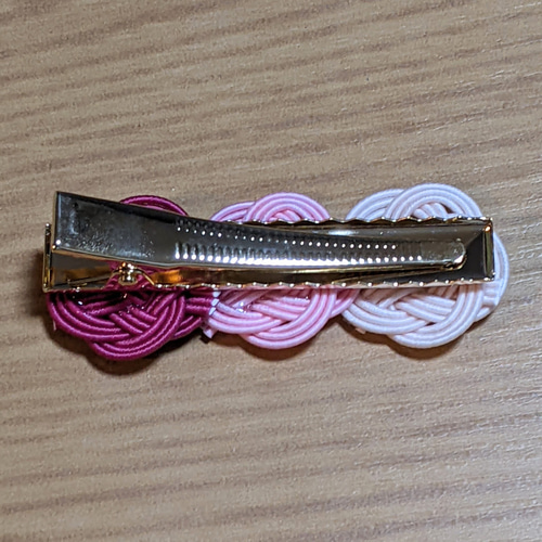 水引梅結びヘアクリップ ピンク ヘアクリップ・バナナクリップ  