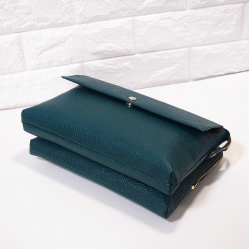 ☆日本製☆本革☆L字ファスナー・特大寸☆2WAY☆斜め掛けショルダー  