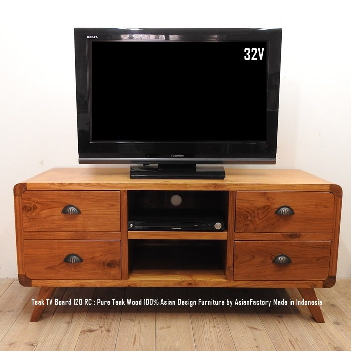 【美品】UMBER アンバー テレビボード　輸入家具 木製 アカシア 木製 スチール TV台 幅120cm アーガス 【00-100138】｜激安