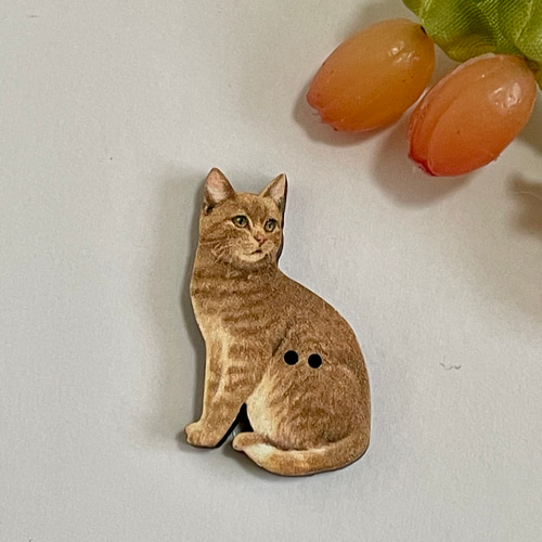 ꕤフランスより＊おしゃれなボタン＊茶トラちゃん 再入荷ꕤ ボタン