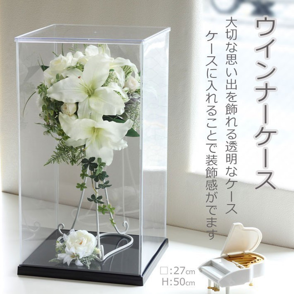 特注24-26cm ブーケ 造花 プルメリア ロア ホワイト ラウンドブーケ リゾートウェディング 結婚式 海外挙式 9枚目の画像