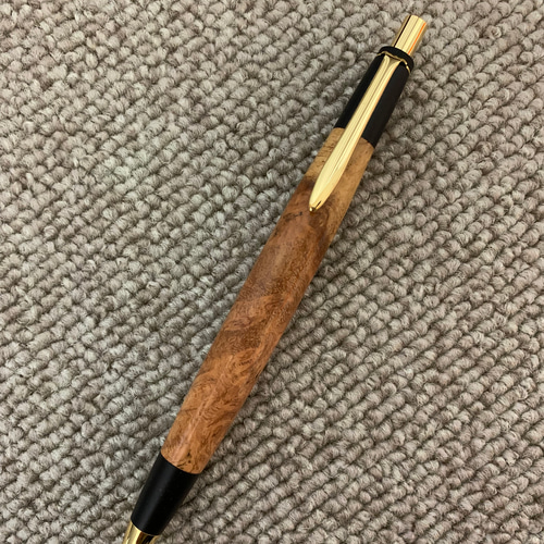 花梨 紅白 縮】木軸 手作り木のワンピースシャープペンシルの