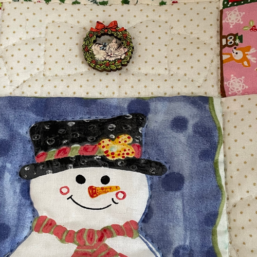 フランスより＊クリスマスリースの猫ちゃん＊再入荷 ボタン チビくま