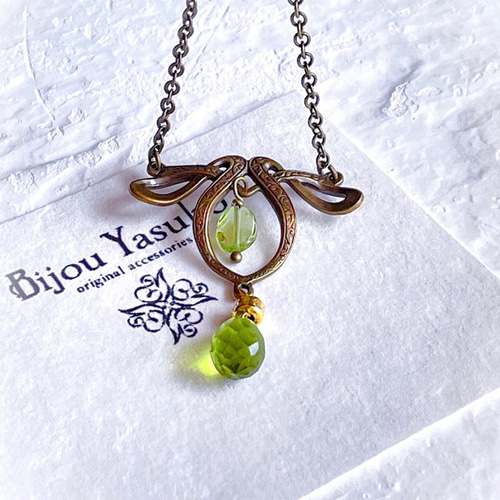 ペリドット ネックレス ヴィンテージ ペリドット ペンダント トップ