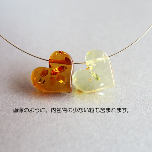 ハニーフラット◆希少✧バルティックアンバーピアス✧14kgf ☆再販 大人気☆天然の宝石 ハートの琥珀 バルティックアンバー