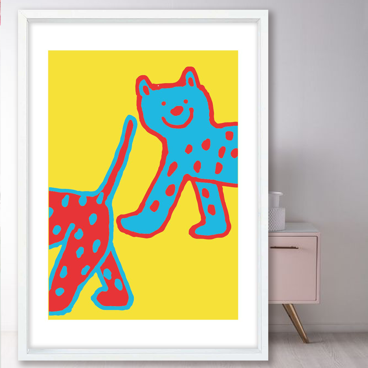 POPなDOG2 　イヌ　イラスト　A4 A3 A2 A1ポスター　アートポスター　アート/sei検索　1323