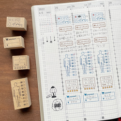 手帳スタンプBOX（kit-003）はんこ ハンコ スタンプ スケジュール帳 ライフログ 記録 9枚目の画像