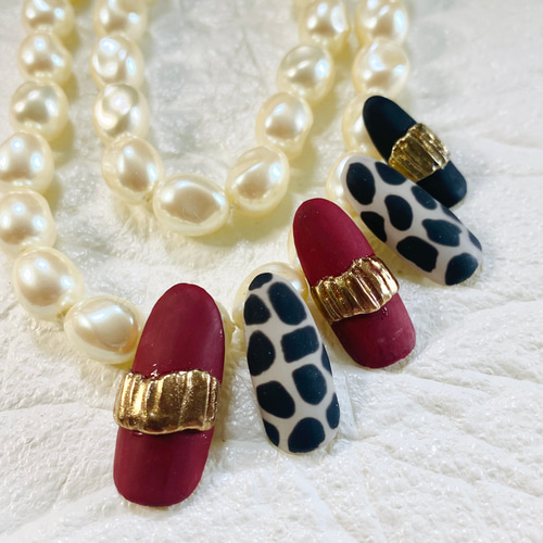 再販⭐︎ジラフネイル/アニマルネイル/秋ネイル/冬/イベント/ ネイル  