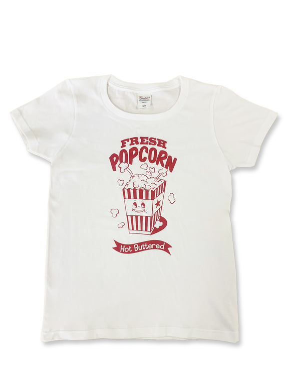 FRESH POPCORN 　アダルトサイズ（ウーマン）レディースTシャツ 4枚目の画像