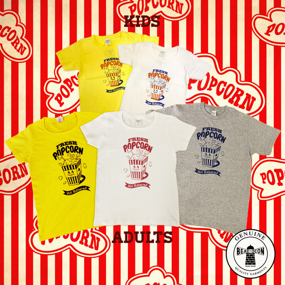 FRESH POPCORN 　アダルトサイズ（ウーマン）レディースTシャツ 6枚目の画像