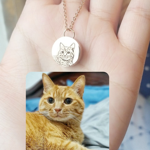 オーダーメイド レーザー彫刻でオンリーワンのネックレス（ペットの毛