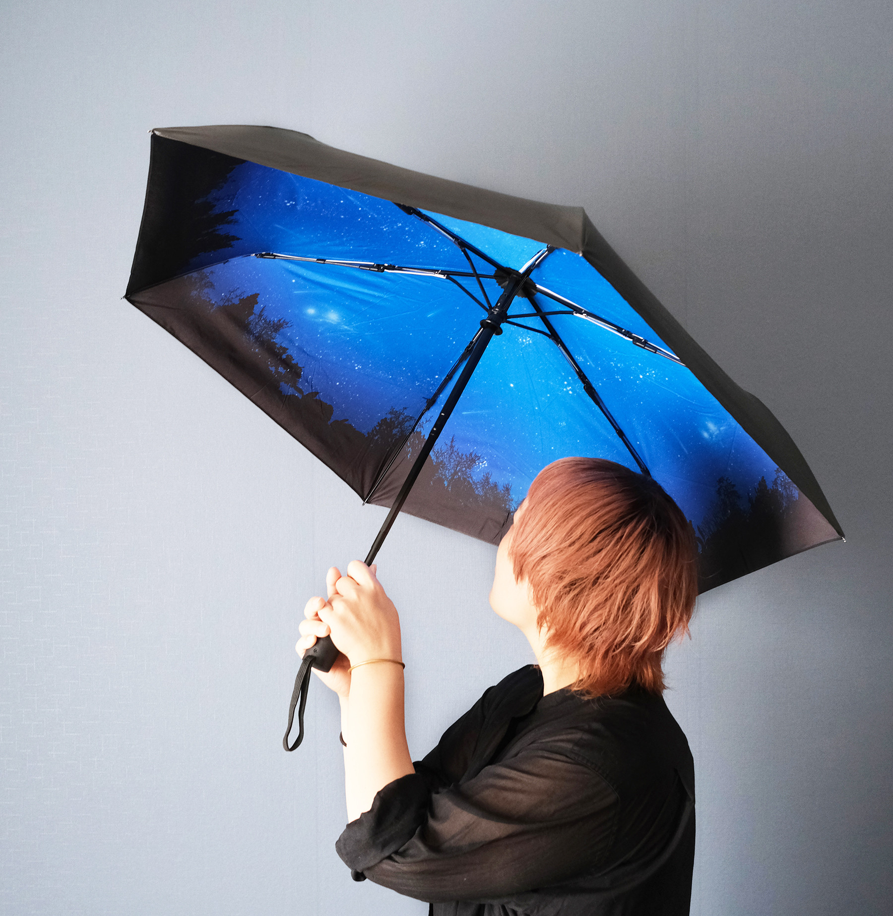 そら豆模様の晴雨兼用長傘