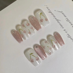 Lilith_nail☆ジェルネイルチップ☆付け爪 ☆シンプル淡色 ネイル