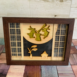 年賀状 ヒノキ 木製 おもしろ 2026 午 馬 桧 檜 ポストカード Ichiha