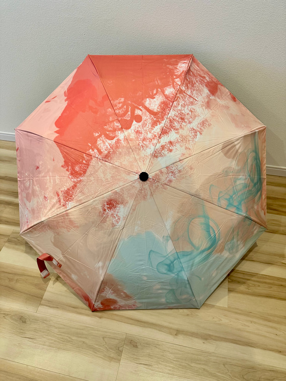 日傘 雨傘 折りたたみ傘 骨8本 晴雨兼用 完全遮光 UVカット F1/マルチカラー 2枚目の画像
