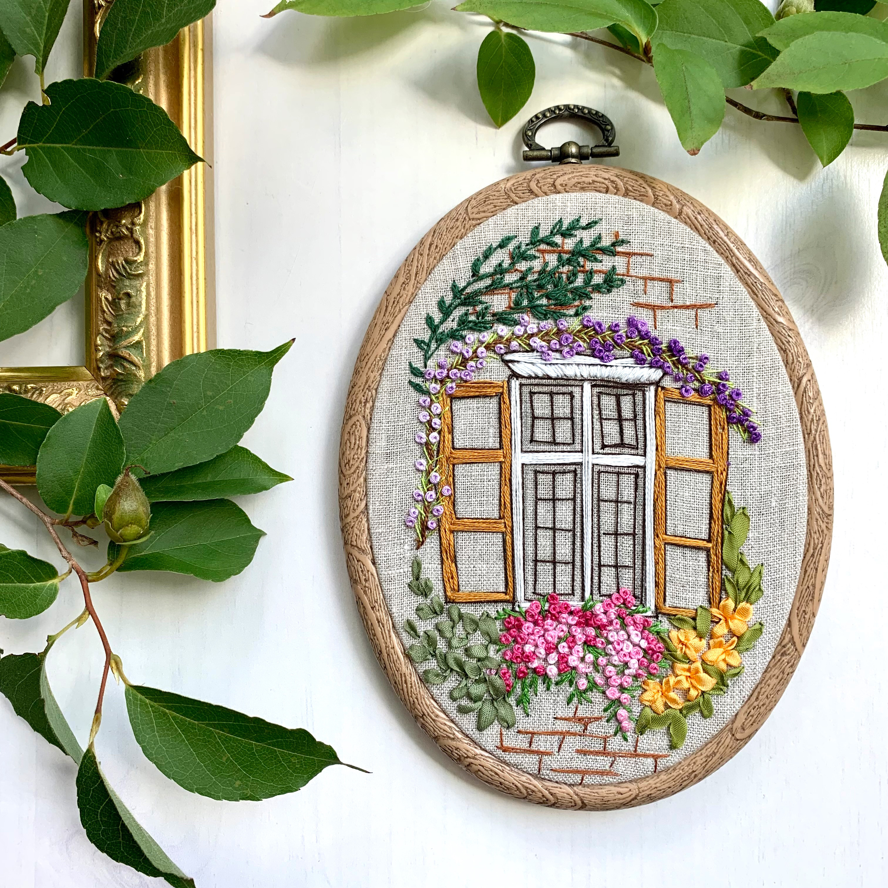 Cottage A Forest the in ヨーロッパ式刺繍絵タペストリー: