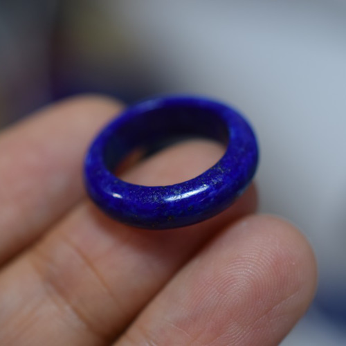 QJ145 美品 小指 5.5号 天然 ラピスラズリ 青金石 リング