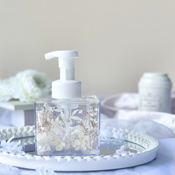 完成品】ハーバリウムクリスタルディスペンサー（泡ハンドソープ
