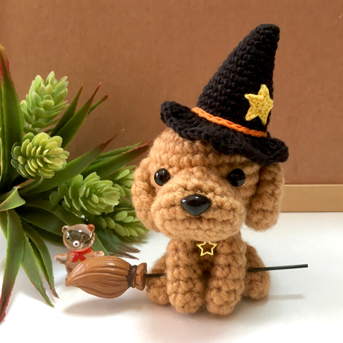 ハロウィン飾り付きトイプードルあみぐるみ あみぐるみ r-dog-111 通販