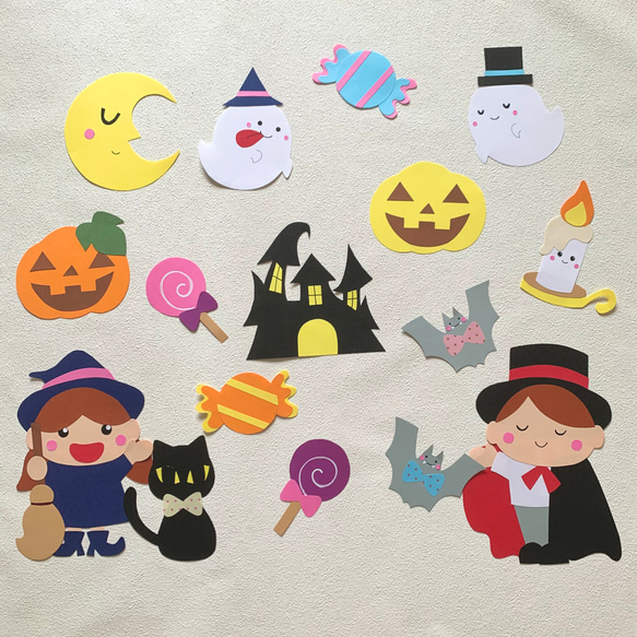 約85×70㎝　ハロウィンの壁面-トリックオアトリート！- 1枚目の画像