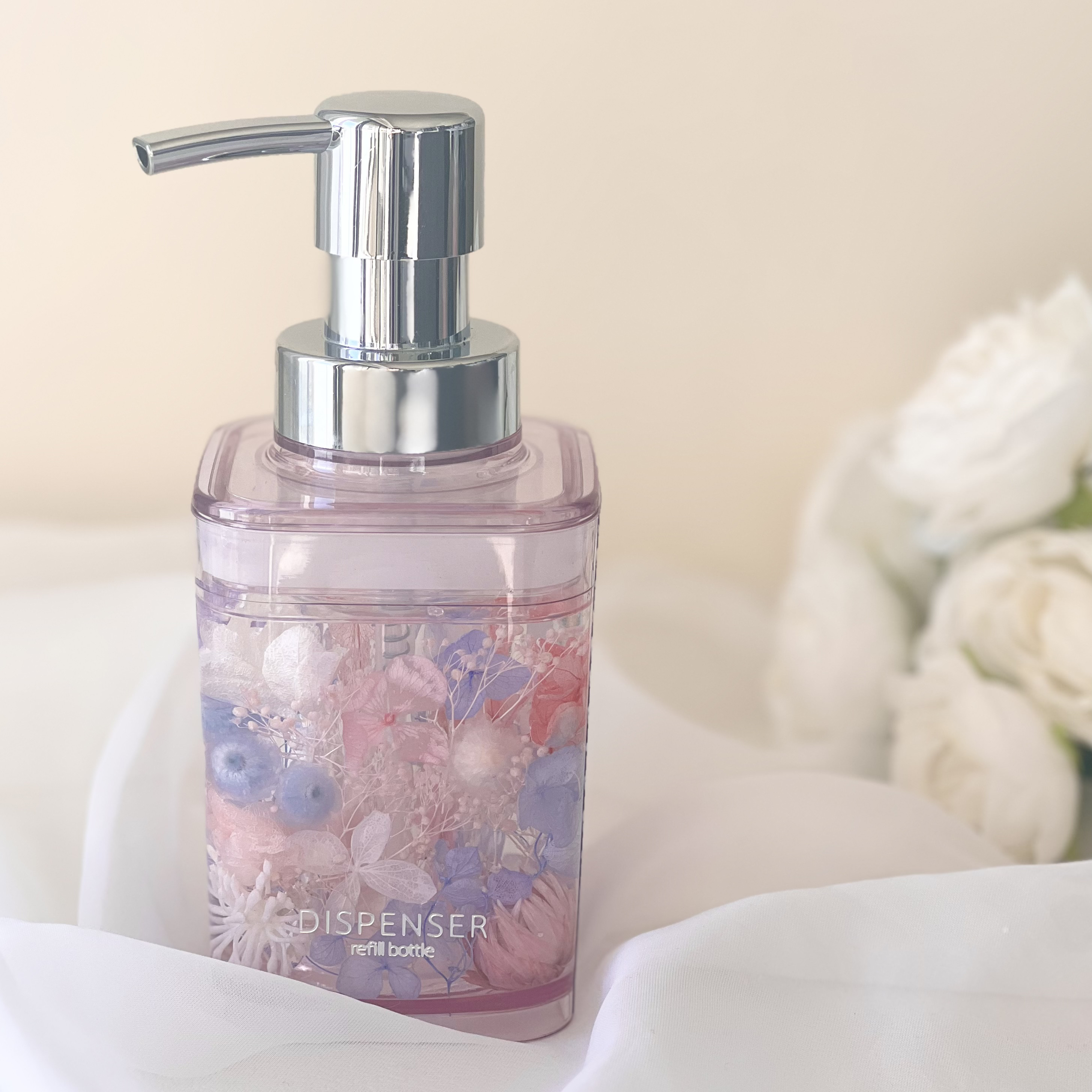 デコパージュꔛ‬ꕤ 泡ハンドソープボトル♡インテリア雑貨♡薔薇♡リメイク