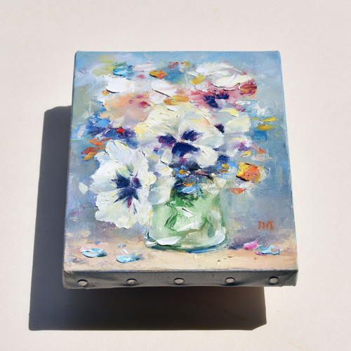 油絵 Ｆ０ 「輝く花」 油絵 F0 「輝く花」