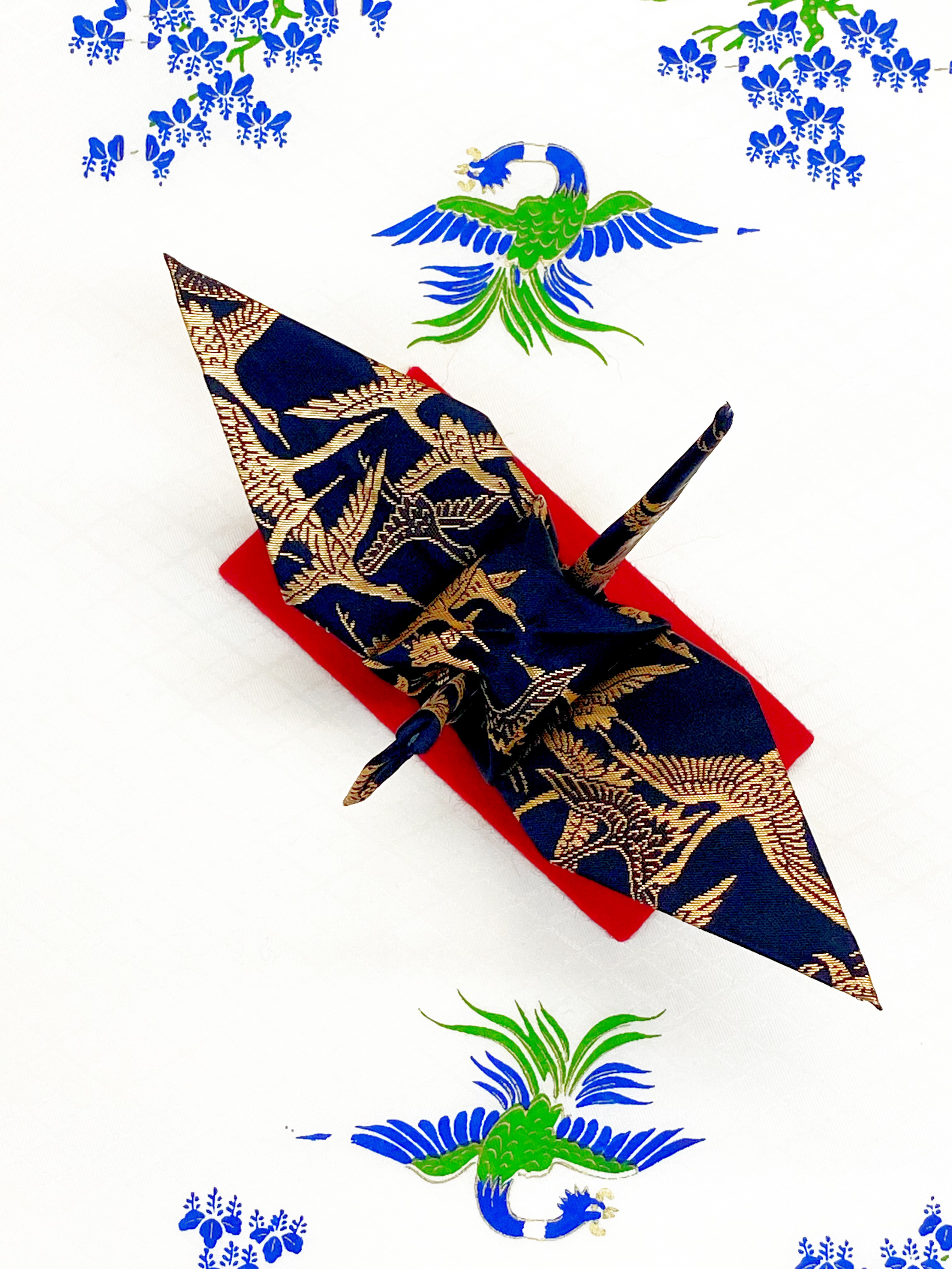 蒼衣　折り鶴15×15cm 折り鶴(12色各5羽) 立体・オブジェ きゅい 通販 18391726
