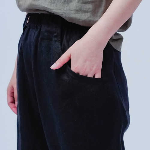 良質  wafu】リネンパンツ 動きやすさ全開！快適との両立を目指すもの パンツ