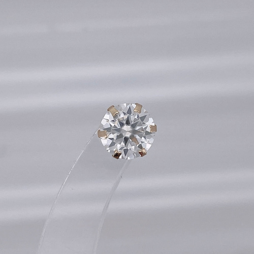 K18 モアサナイト ピアス 0.90ct スタッズピアス 片耳 ピアス  