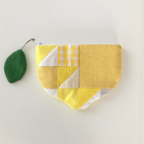 半分レモンのパッチワークポーチ ポーチ lemon iro 通販｜Creema  