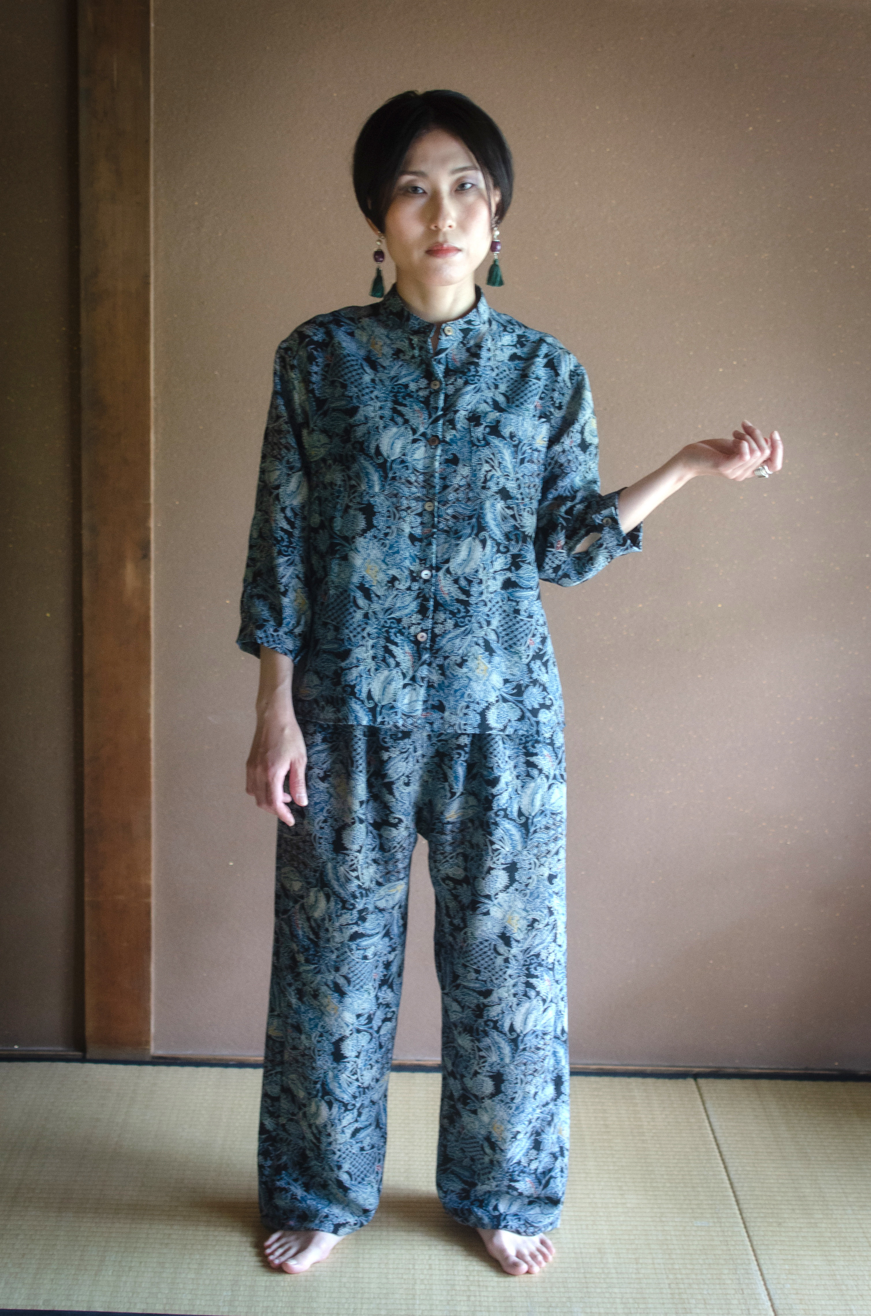 キモノストレートパンツ kimono straight pants※お手持ちのお着物でお仕立てします