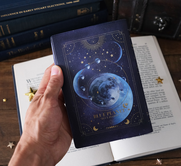 青の惑星 "BLUE PLANET" ブックカバー・手帳カバー（A6）ほぼ日手帳カバー 文庫本 3枚目の画像
