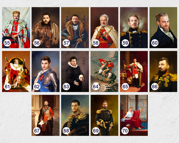 【オーダーメイド】写真からカスタムロイヤルキング天皇皇帝油絵スタイルの肖像画一点物 似顔絵 イラスト彼氏夫の贈り物誕生日                                     彼または彼女へのユニークなカスタムギフトをお探しですか? パーソナライズされた T1533895184(11830円)