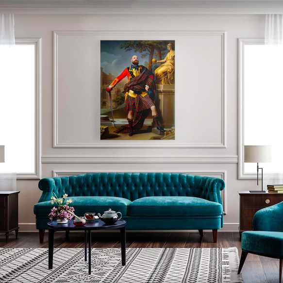 【オーダーメイド】写真からカスタムロイヤルキング天皇皇帝油絵スタイルの肖像画一点物 似顔絵 イラスト彼氏夫の贈り物誕生日                                     彼または彼女へのユニークなカスタムギフトをお探しですか? パーソナライズされた T1533895184(11830円)