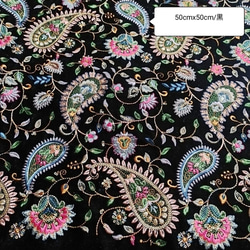 [新品] 【特価品】刺繍入りシルク地触感シージョ・黒・スペイン製・在庫1枚 シージョ,刺繍 | フラメンコ | フラメンコ用品のフラメンコ雑貨屋ガロガロ