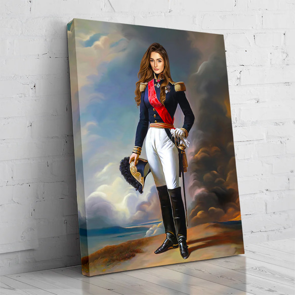 【オーダーメイド】写真からカスタムロイヤルキング天皇皇帝油絵スタイルの肖像画一点物 似顔絵 イラスト彼氏夫の贈り物誕生日 100%