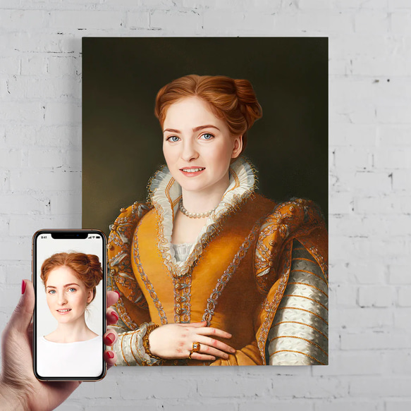 【オーダーメイド】写真からカスタムロイヤルキング天皇皇帝油絵スタイルの肖像画一点物 似顔絵 イラスト彼氏夫の贈り物誕生日 100%