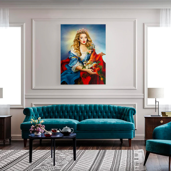 【オーダーメイド】写真からカスタムロイヤルキング天皇皇帝油絵スタイルの肖像画一点物 似顔絵 イラスト彼氏夫の贈り物誕生日 100%