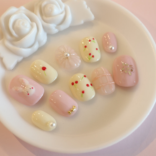 現品＊キッズネイルチップ【15458】 ネイルチップ（つけ爪