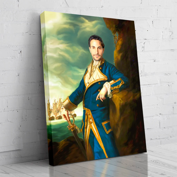 【オーダーメイド】写真からカスタムロイヤルキング天皇皇帝油絵スタイルの肖像画一点物 似顔絵 イラスト彼氏夫の贈り物誕生日                                     彼または彼女へのユニークなカスタムギフトをお探しですか? パーソナ Q1542688555(11830円)