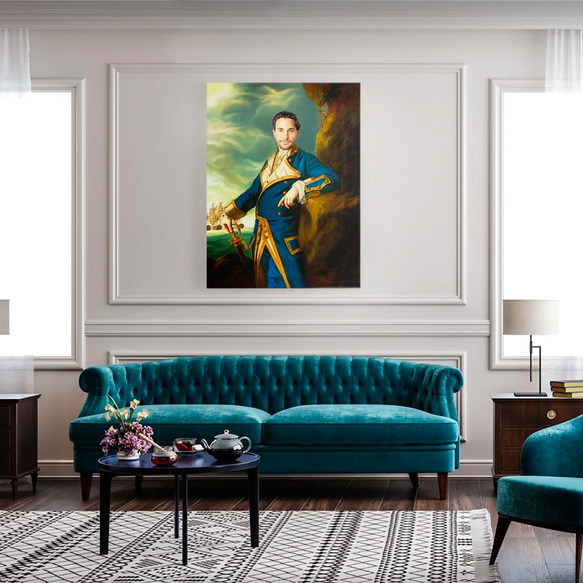 【オーダーメイド】写真からカスタムロイヤルキング天皇皇帝油絵スタイルの肖像画一点物 似顔絵 イラスト彼氏夫の贈り物誕生日                                     彼または彼女へのユニークなカスタムギフトをお探しですか? パーソナ Q1542688555(11830円)