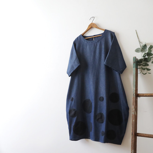 ラスト1 最終price 101cm 一枚布 贅沢ワンピース ぐるぐる
