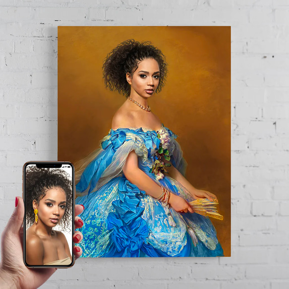 【オーダーメイド】写真からカスタムロイヤルキング天皇皇帝油絵スタイルの肖像画一点物 似顔絵 イラスト彼氏夫の贈り物誕生日 100%