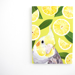 パネル作品【大】「レモンレモン」（B4・A3サイズ） 2枚目の画像