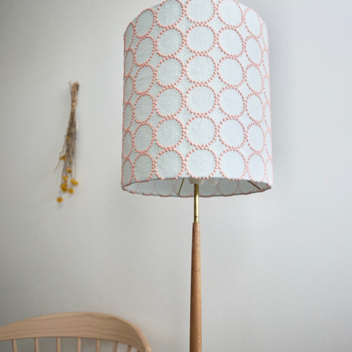 フロアランプ 照明 タンバリン ライトブルー オーク 無垢 ミナ