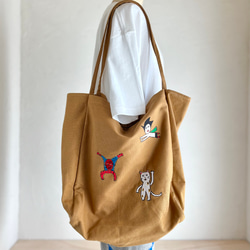 handmade》大きめ布バッグ | fluffy's